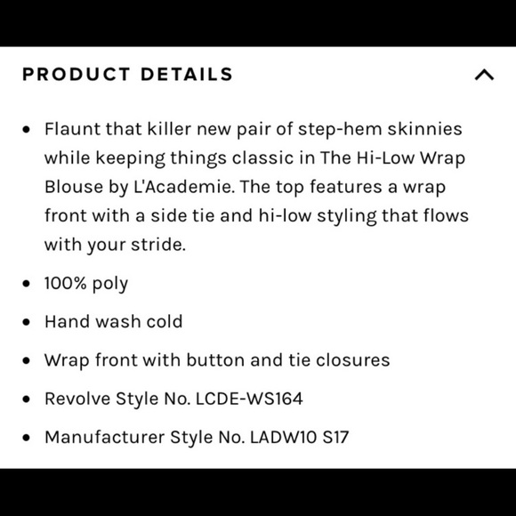 L’Academie High Low Wrap Blouse In Navy - Picture 7 of 8